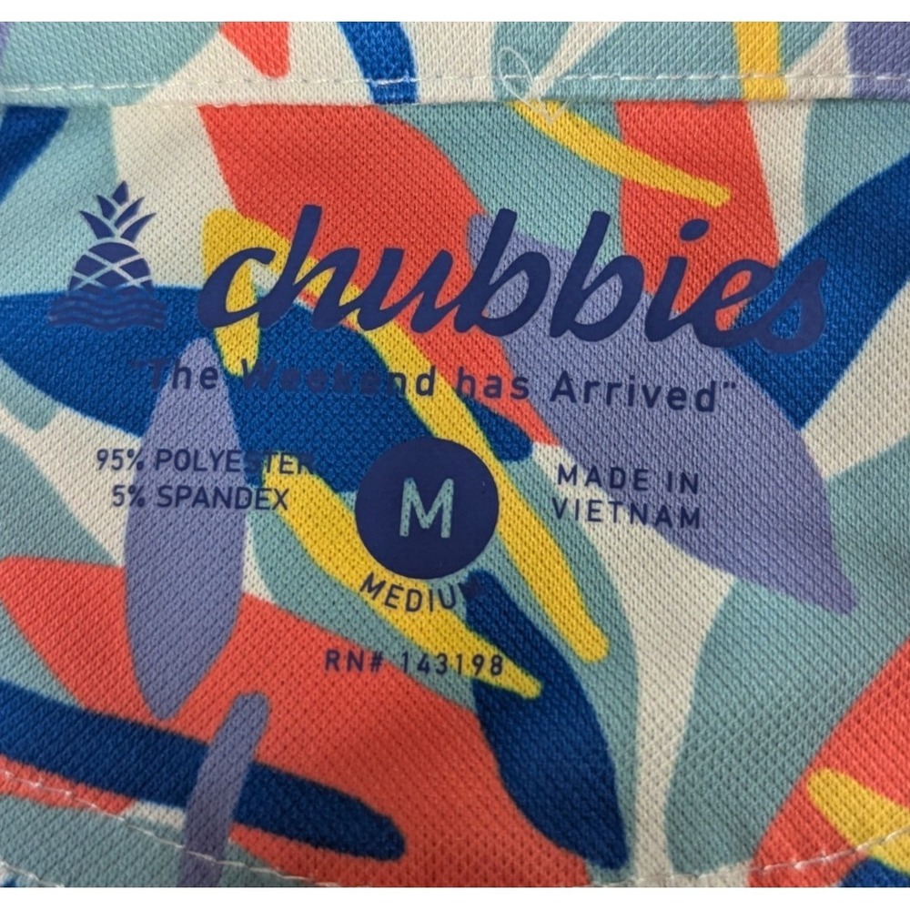 Chubbies Mens The Crowd Of Thorn Range Polo Shirt Size Medium Multicolor Print - Picture 7 of 11